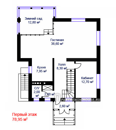 1 этаж Проект дома ЯА 189-13